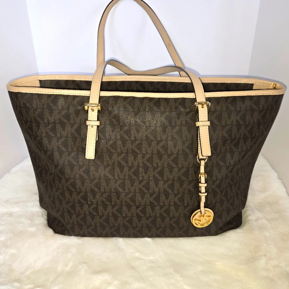 Michael Kors Jet Set Mutifunctial Brown Travel Tote Bag